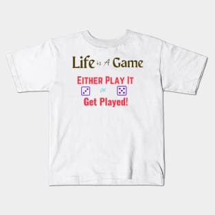 Life is a game - Growth Mindset stickers Kids T-Shirt